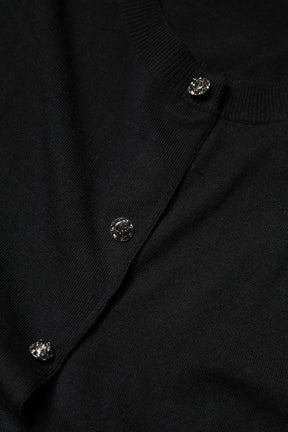 Dolce & Gabbana Schwarzes Button Down Kurzarm-Blusen-Top