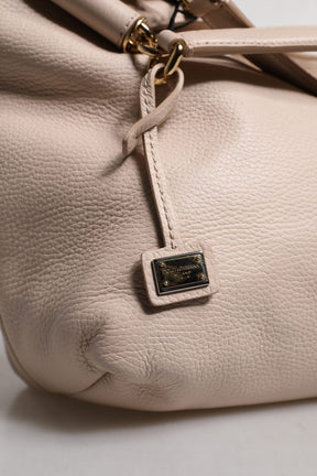 Dolce & Gabbana Hellrosa Hirschleder Logo-Plakette Tote Top Handle Bag