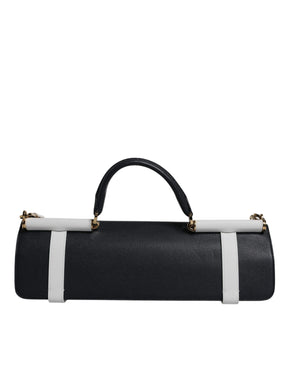 Dolce & Gabbana Blau-Weißes Kalbsleder Crossbody Umhängetasche