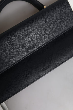 Dolce & Gabbana Blau-Weißes Kalbsleder Crossbody Umhängetasche