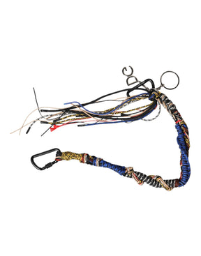 Dolce & Gabbana Multicolor Geflochtenes Seil Logo Tasche Schulterriemen