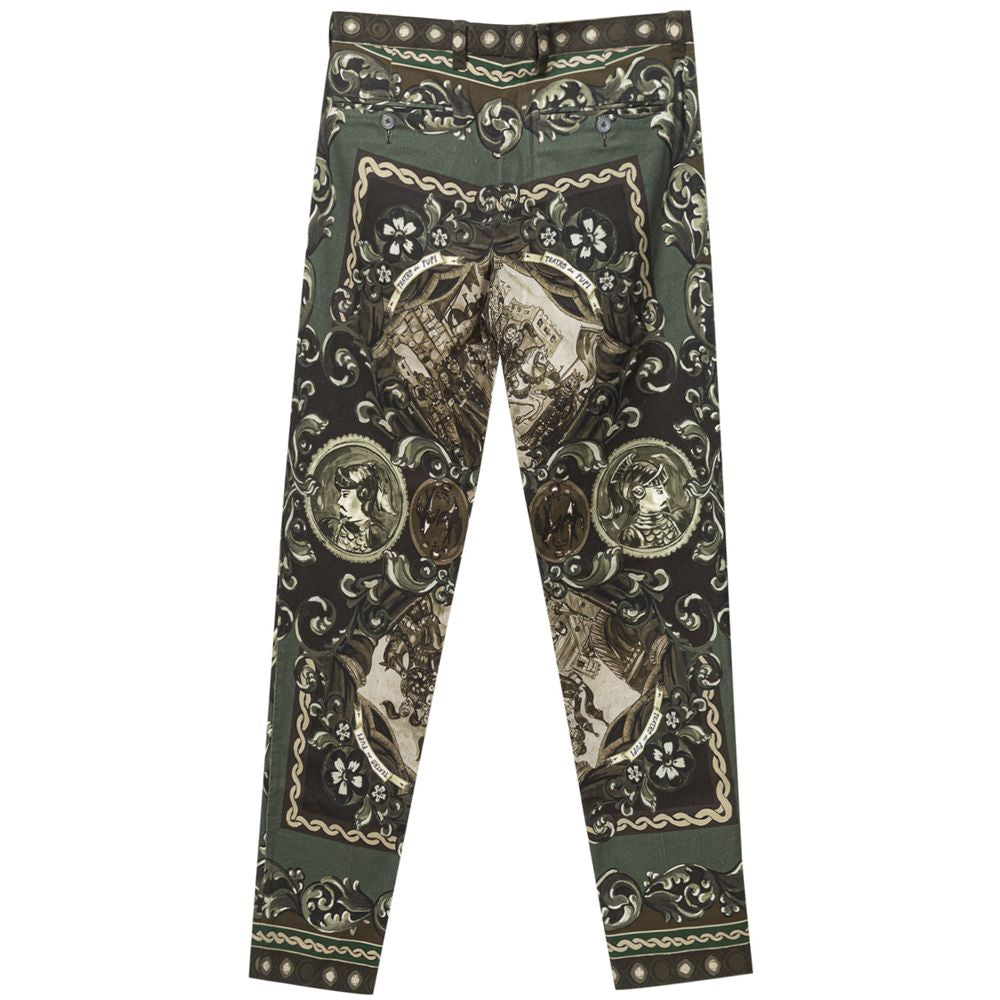 Dolce & Gabbana Grüne Baumwoll-Chinos