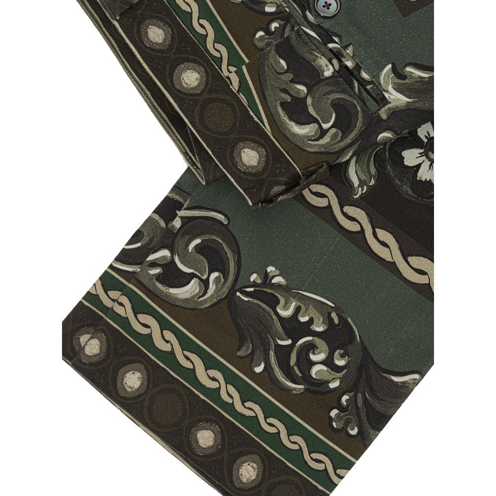 Dolce & Gabbana Grüne Baumwoll-Chinos