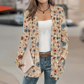 Herbstshaftes Casual Apricot Outerwear - Langarm, Vielseitig & Komfortabel