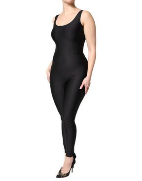 Dolce & Gabbana Schwarzer ärmelloser Bodycon Frauen Jumpsuit Kleid