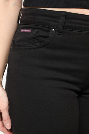 Dolce & Gabbana Schwarze Skinny Denim Jeans mit mittlerer Taille aus Baumwolle