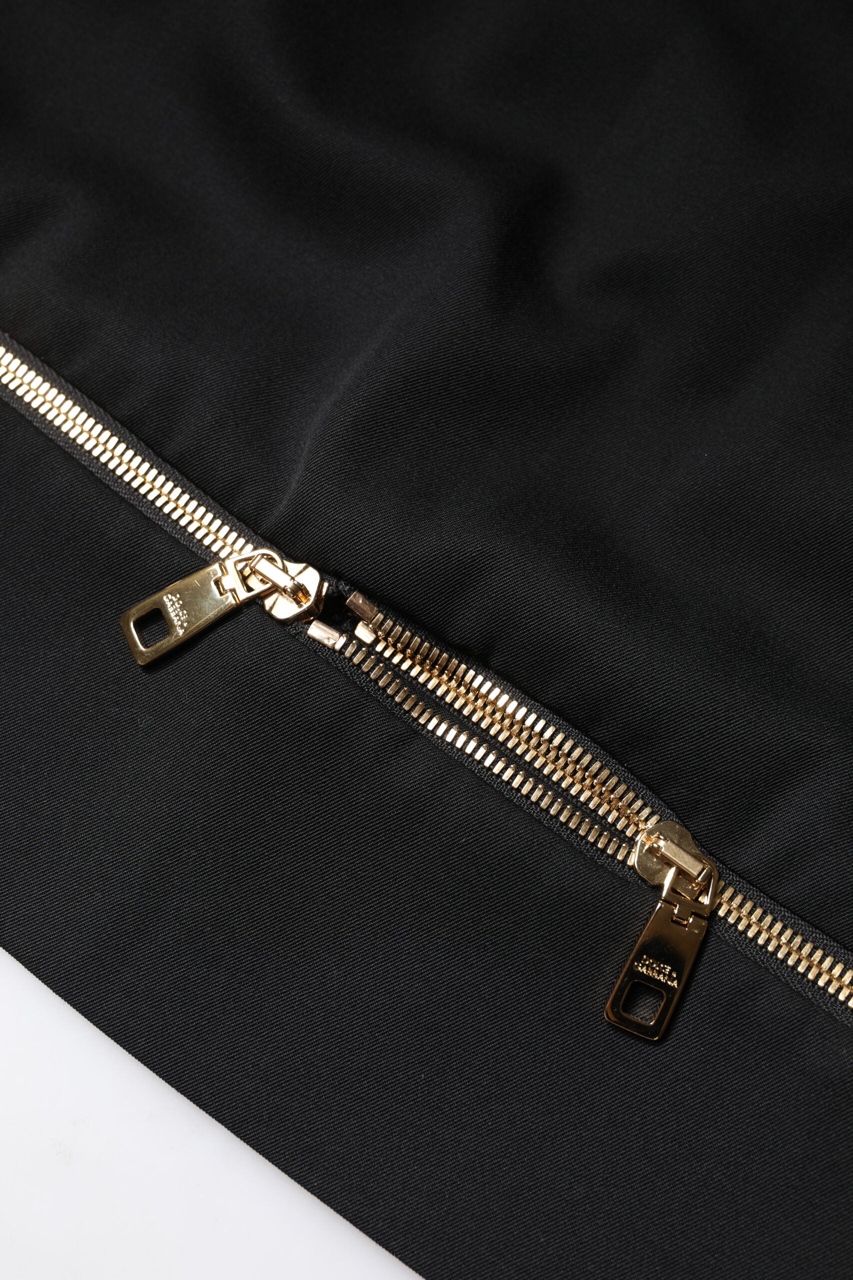 Dolce & Gabbana Schwarzer Minirock aus Schurwolle mit hoher Taille