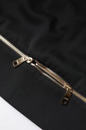 Dolce & Gabbana Schwarzer Minirock aus Schurwolle mit hoher Taille