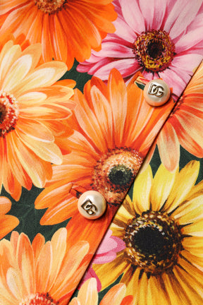 Dolce & Gabbana Multicolor Floraler Minirock mit hoher Taille