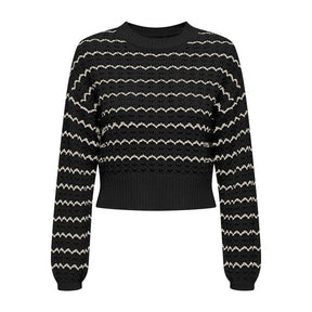 Only Schwarzer Baumwollpullover