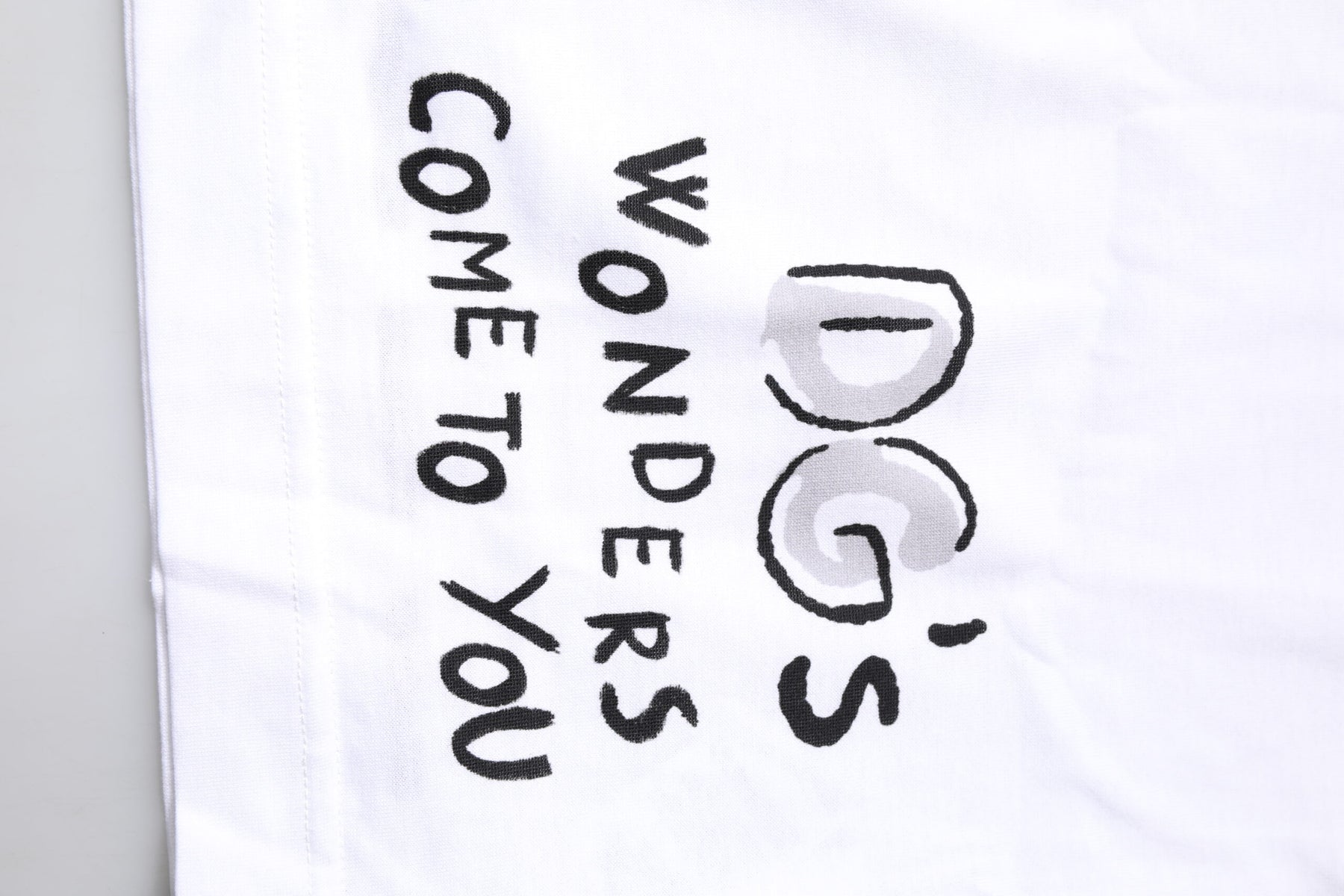 Dolce & Gabbana Weißes T-Shirt aus bedrucktem Jersey mit kurzen Ärmeln