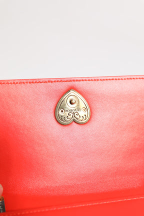 Dolce & Gabbana Rote Leder gesteppte Hingabe Crossbody Handyhülle Tasche