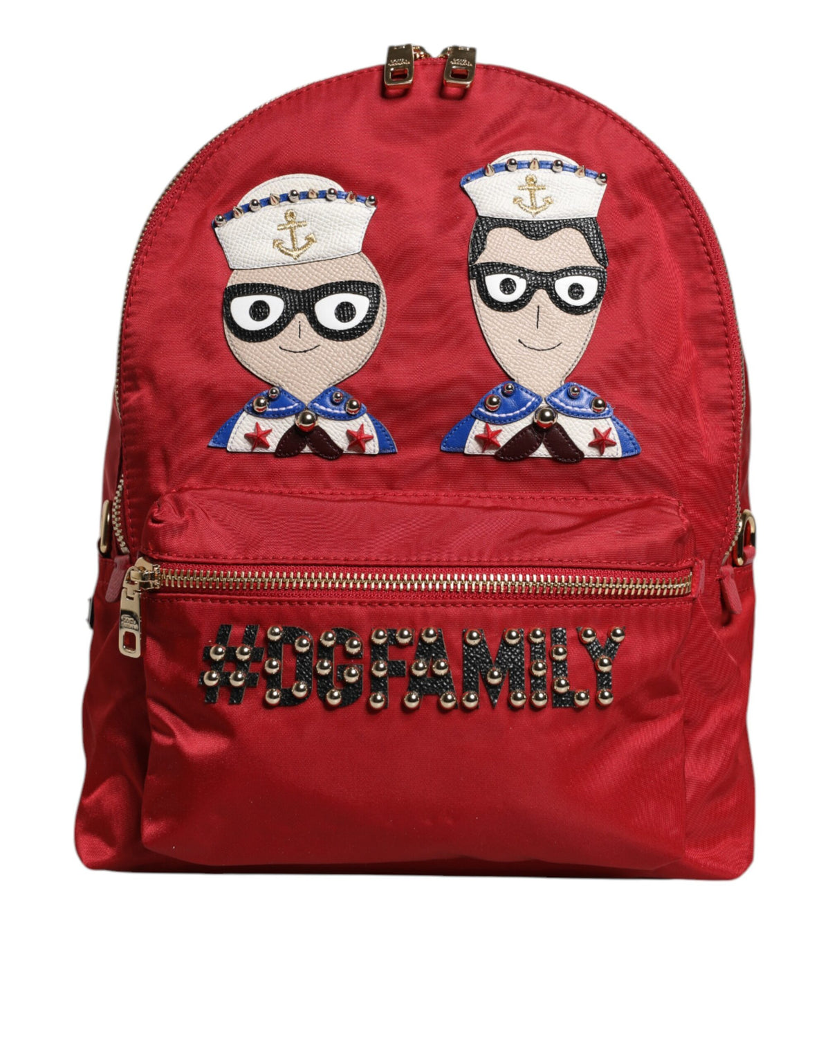 Dolce & Gabbana Rot #DGFAMILY VULCANO Verschönerung Rucksack Tasche