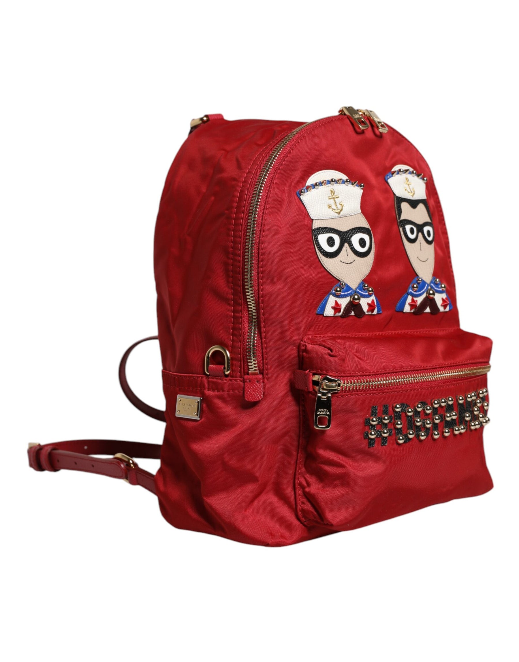 Dolce & Gabbana Rot #DGFAMILY VULCANO Verschönerung Rucksack Tasche