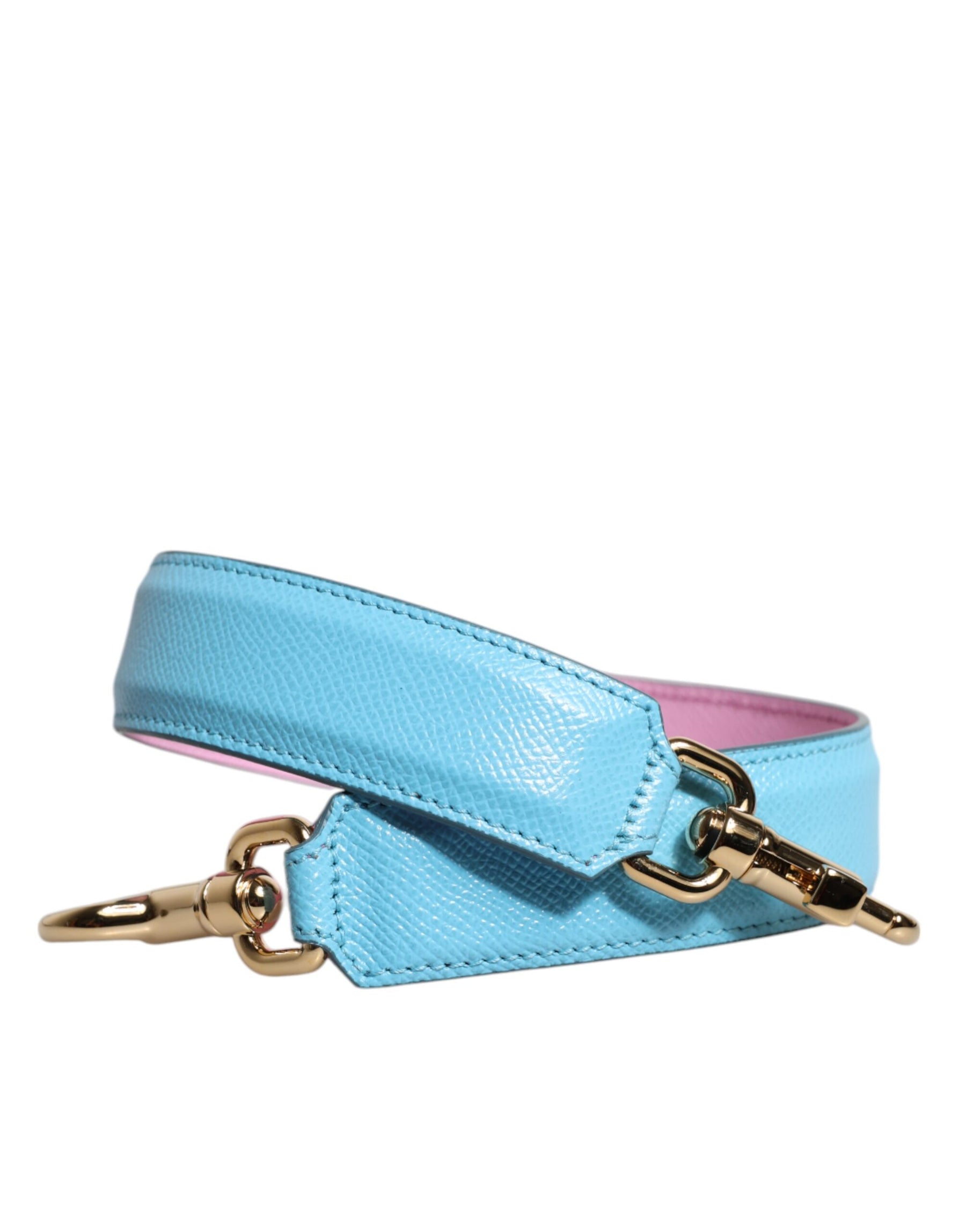 Dolce & Gabbana Pinke blaue Ledertasche mit Griff und Schulterriemen
