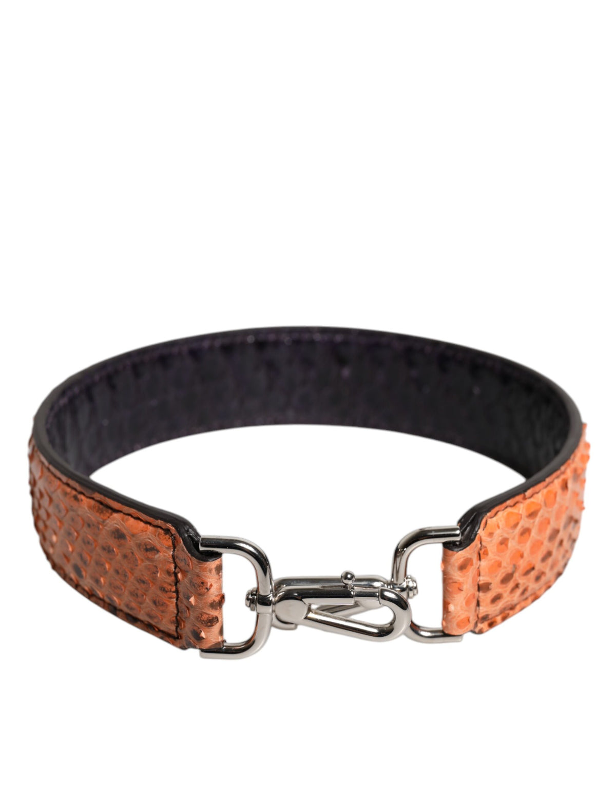 Dolce & Gabbana Schwarz Beige Exotische Ledertasche Schulterriemen