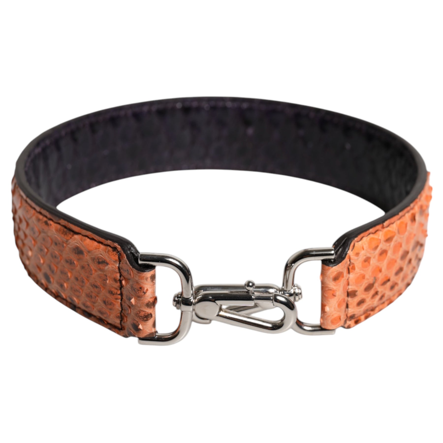 Dolce & Gabbana Schwarz Beige Exotische Ledertasche Schulterriemen