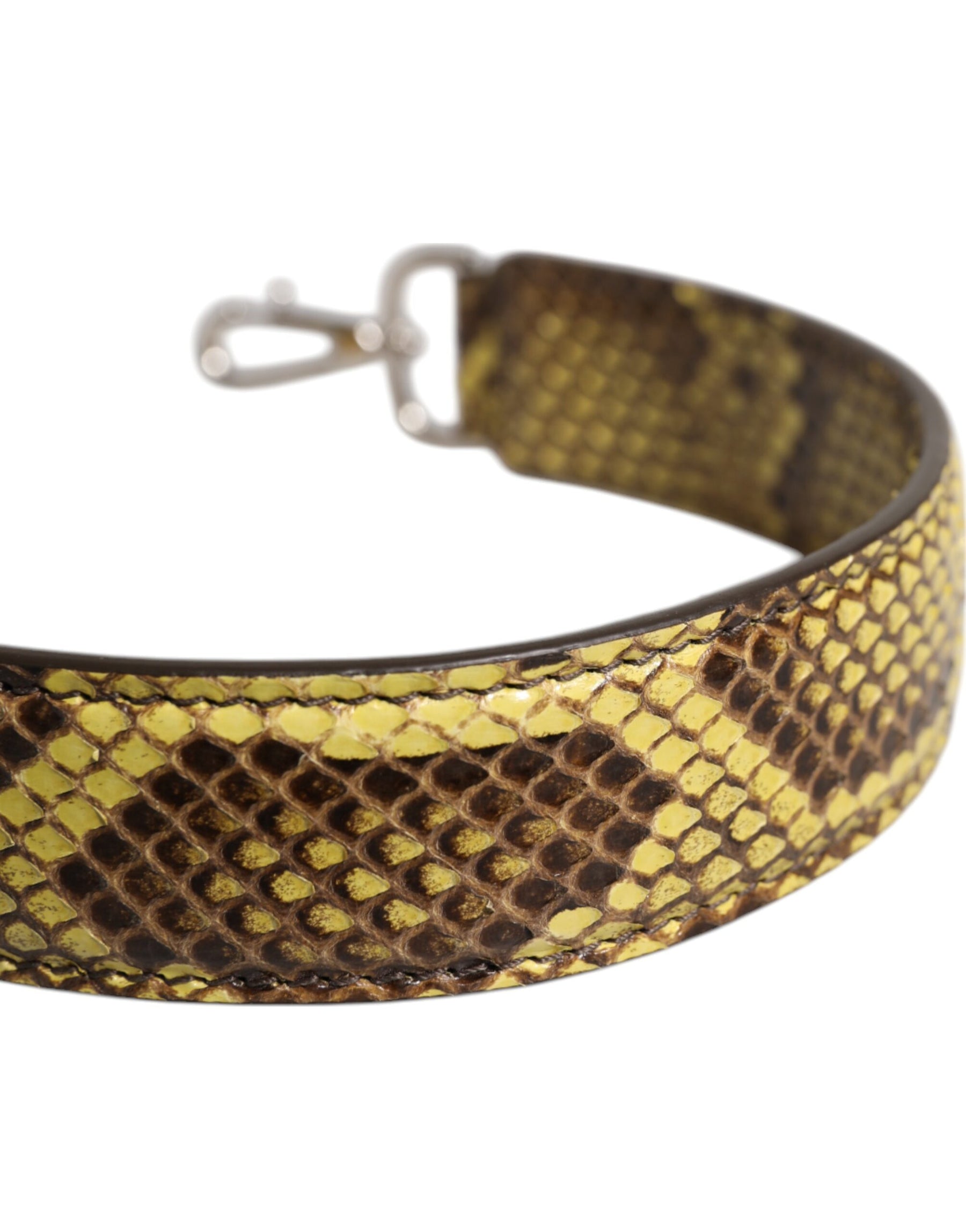 Dolce & Gabbana Gelbe exotische Ledertasche Schulterriemen