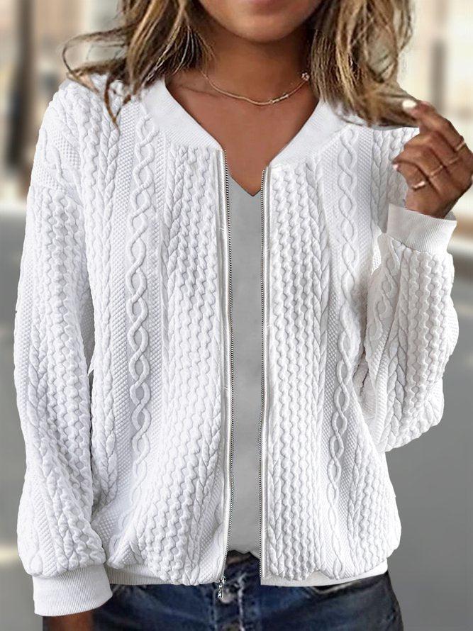 Unique Plain Long Sleeve Outerwear: Herbstserwachen mit Stil & Komfort