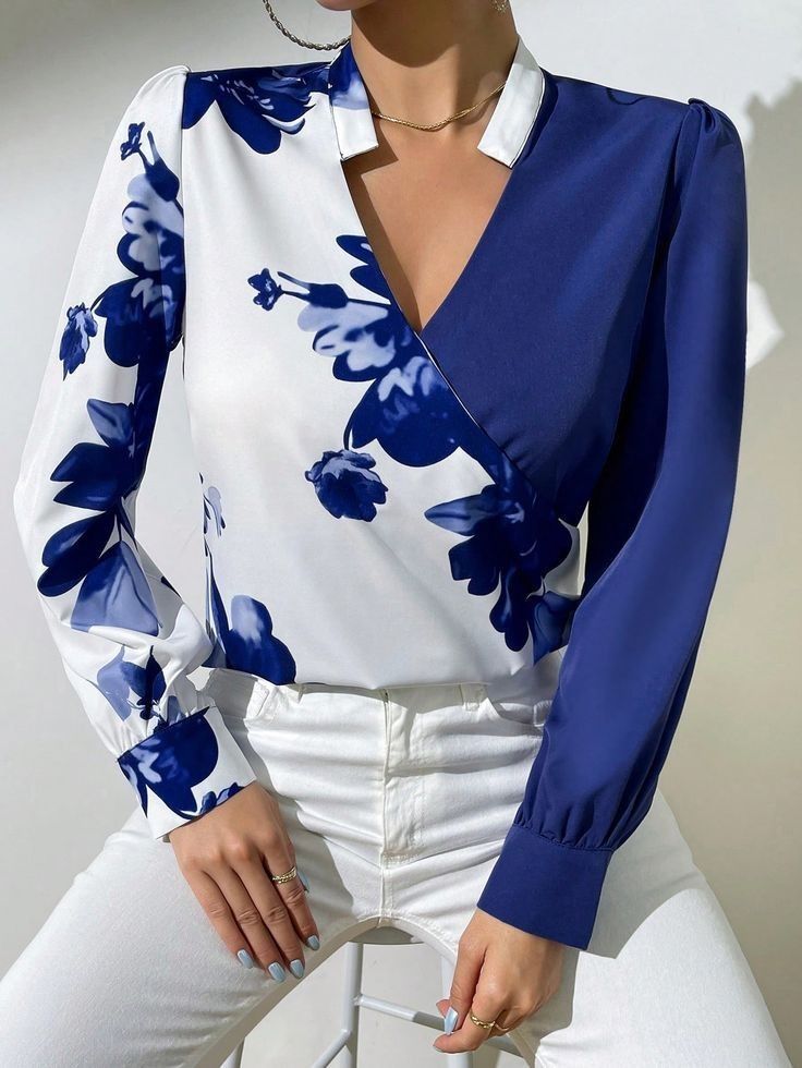 Comfy V-Neck Long Sleeve Top: Herbstshafter Komfort trifft auf Eleganz