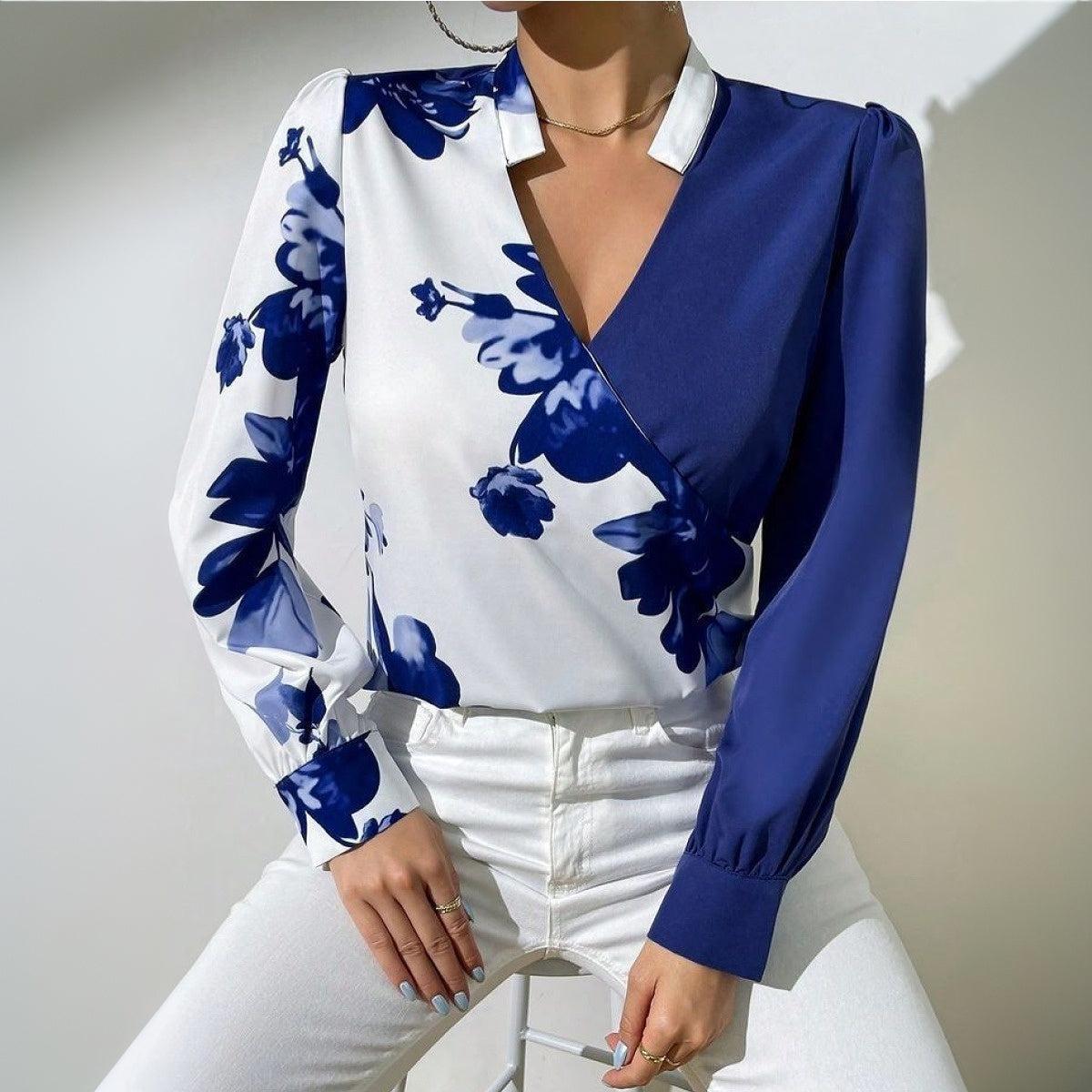 Comfy V-Neck Long Sleeve Top: Herbstshafter Komfort trifft auf Eleganz