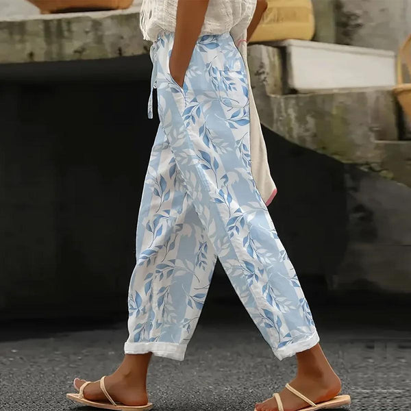 Youthful Side Pocket Blue Pants - Herbstsfrische Hose mit praktischem Design