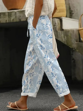 Youthful Side Pocket Blue Pants - Herbstsfrische Hose mit praktischem Design