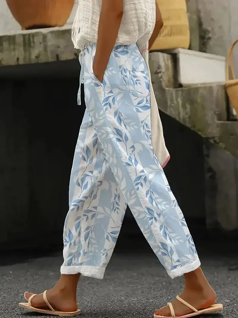 Youthful Side Pocket Blue Pants - Herbstsfrische Hose mit praktischem Design