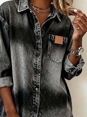 Oversize Winter Longshirt Damen Grau – Casual Urban Look