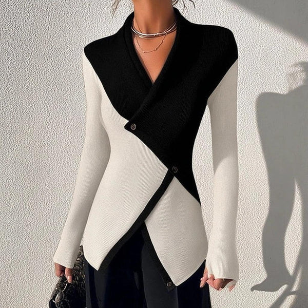 Cozy Long Sleeve V-Neck Sweater - Stil trifft Komfort für den Herbst