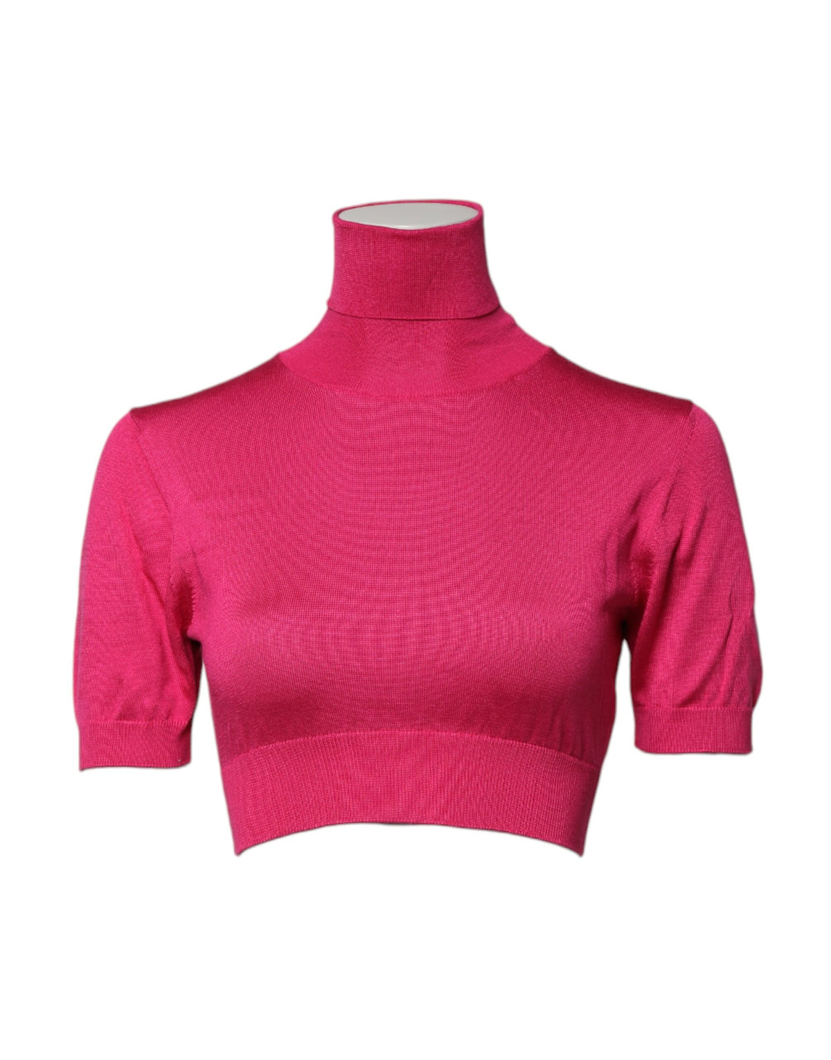 Dolce & Gabbana Rosa Seidenstrick-Rollkragenpullover