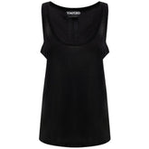 Tom Ford Schwarzes Seidentank-Top