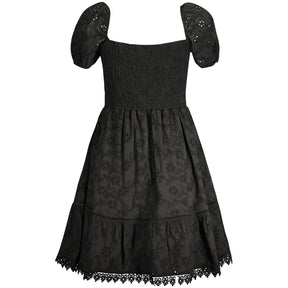 Guess Jeans Schwarzes Baumwollkleid für Frauen