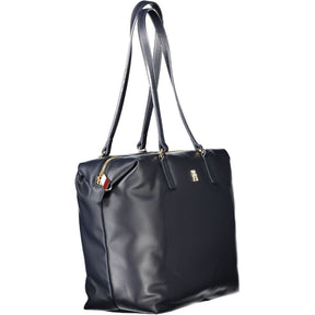 Tommy Hilfiger Blaue Polyester-Handtasche