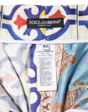 Dolce & Gabbana Multicolor Hohe Taille Frauen Hot Pants Shorts