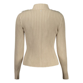 Guess Jeans Beigefarbener Polyester-Pullover
