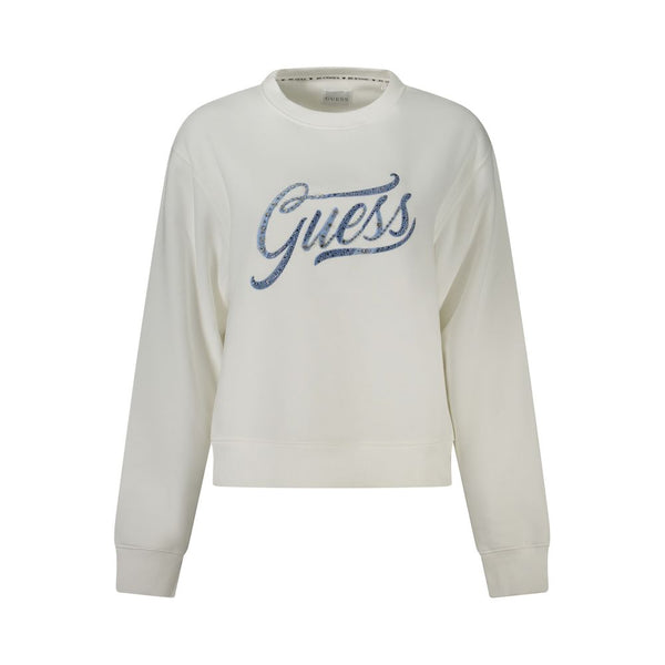 Guess Jeans Weißer Baumwollpullover für Frauen