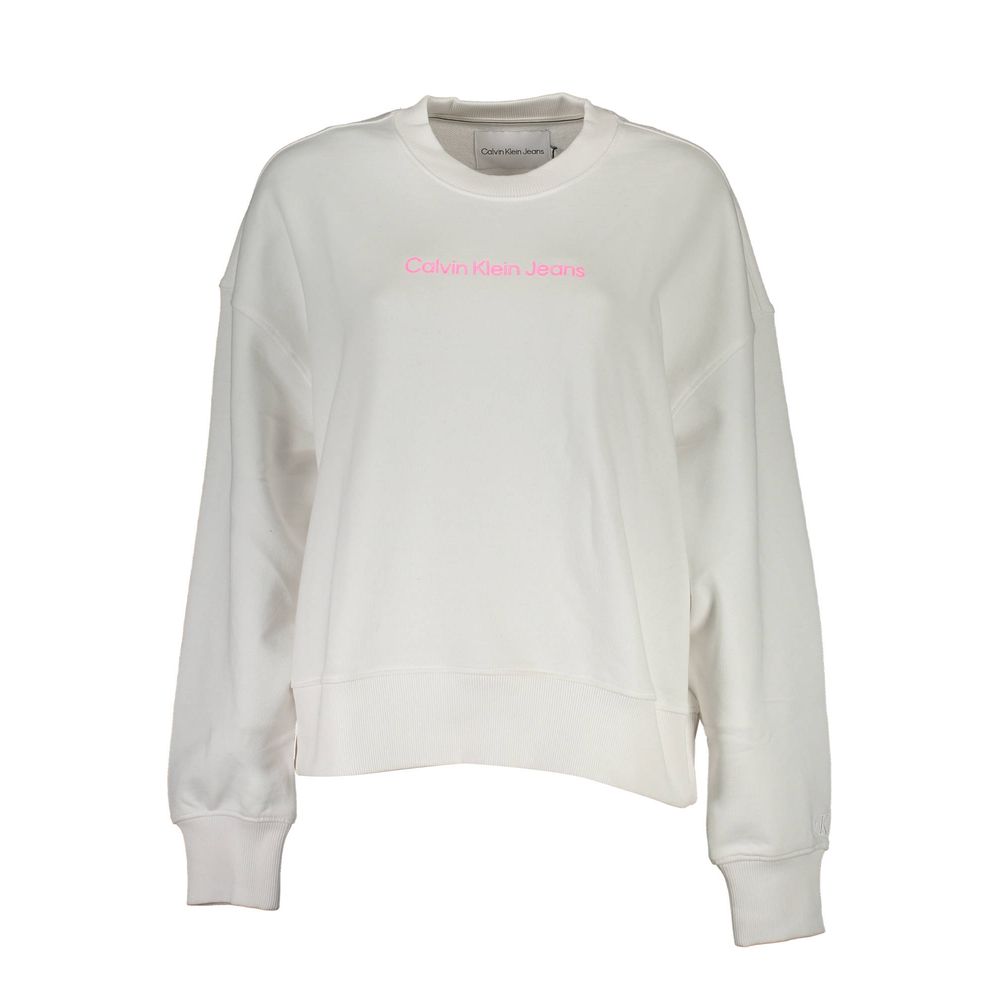 Calvin Klein Weißer Baumwollpullover