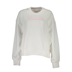 Calvin Klein Weißer Baumwollpullover