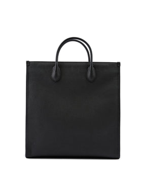 Gucci Schwarzes Leder Logo Medium Tote Bag