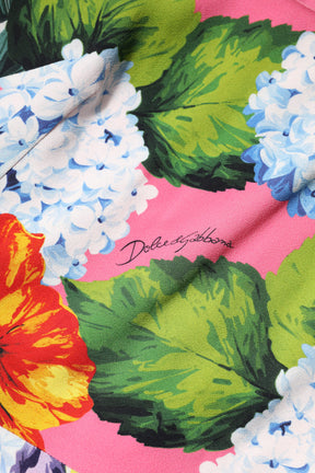 Dolce & Gabbana Multicolor Floral Ärmelloses Etuikleid