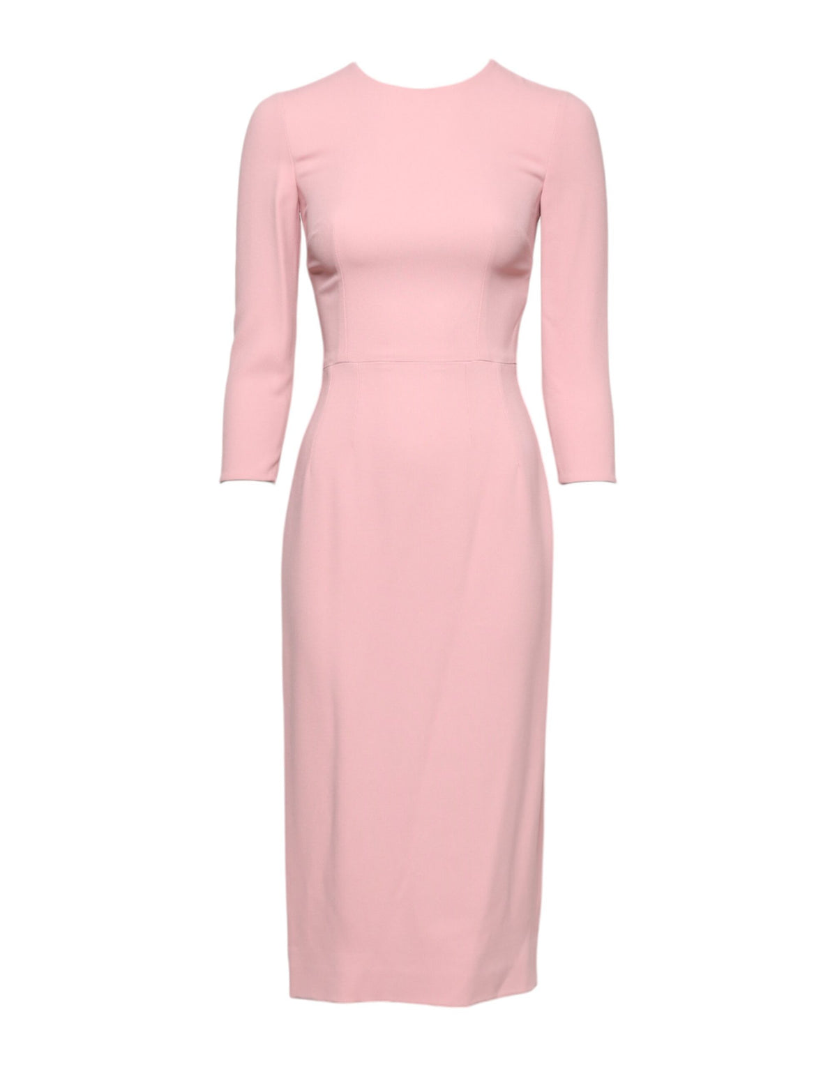 Dolce & Gabbana Rosa Viskose 3/4 Ärmel Etuikleid Midikleid