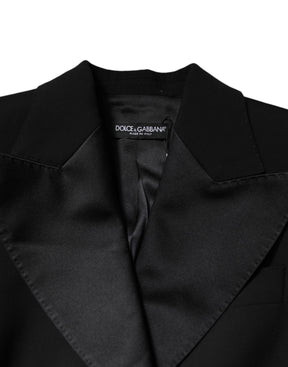 Dolce & Gabbana Schwarzer Woll-Jumpsuit Kleid Frauen Mantel Jacke