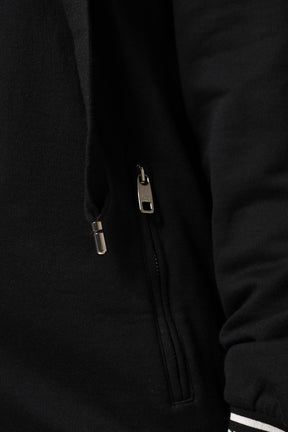 Dolce & Gabbana Schwarzes Baumwoll-Sweatshirt mit Kapuze und Reißverschluss Pullover