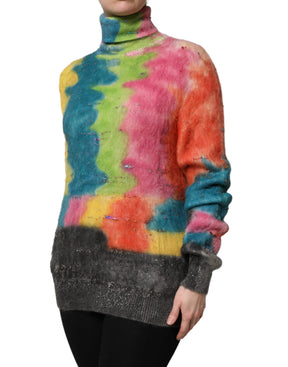 Dolce & Gabbana Multicolor Mohair Rollkragenpullover Pullover