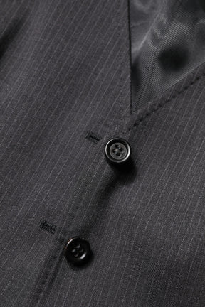 Dolce & Gabbana Schwarz gestreiftes ärmelloses Oberteil mit Knopfleiste