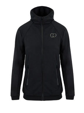 Gucci Schwarzes Polyamid-Kapuzen-Sweatshirt