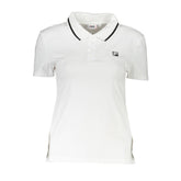 Fila Weißes Baumwoll-Poloshirt für Damen