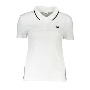 Fila Weißes Baumwoll-Poloshirt für Damen
