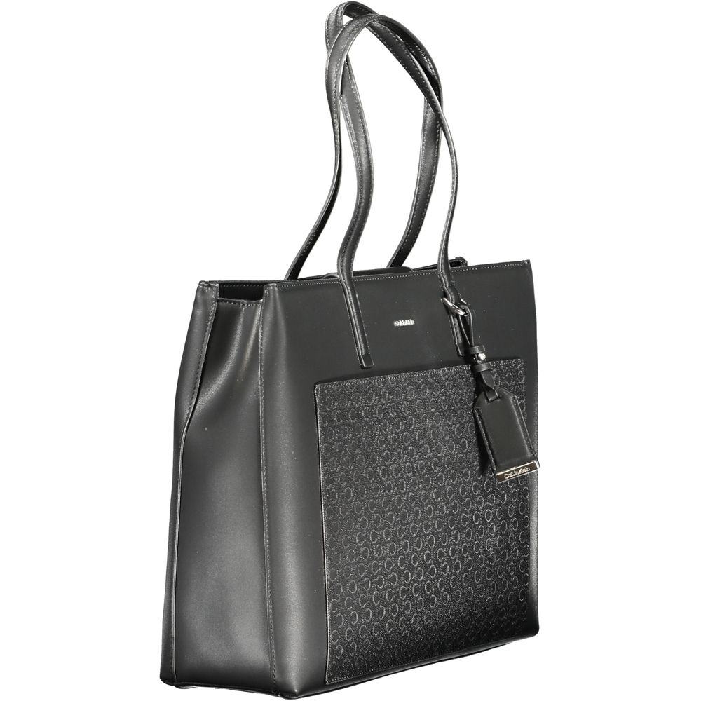 Calvin Klein Schwarze Polyester-Handtasche